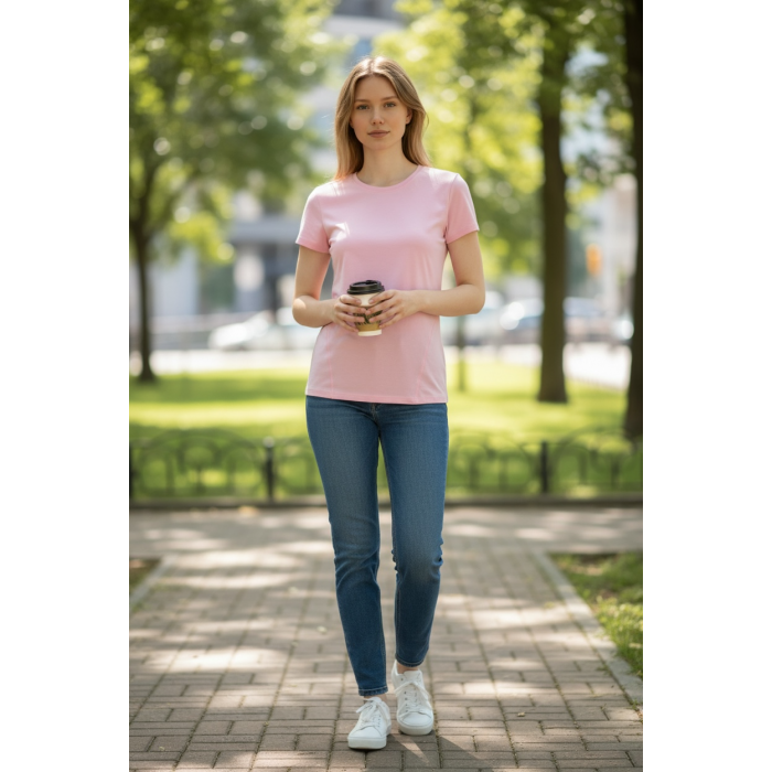 Футболка женская CLASSIK розовая Футболка женская CLASSIK розовая